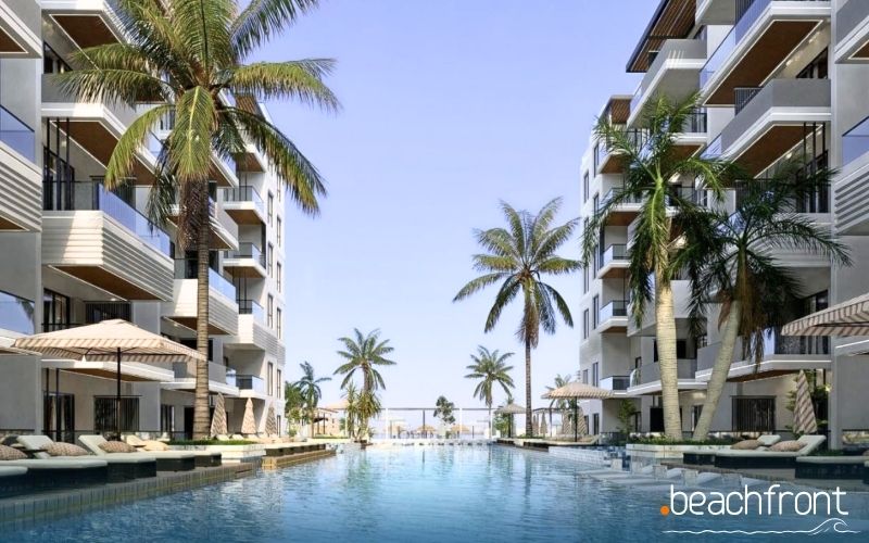 Курортный комплекс Oro Beach Resort в Хургаде | Современные апартаменты с 1 спальней и видом на задний двор | 92 кв.м.